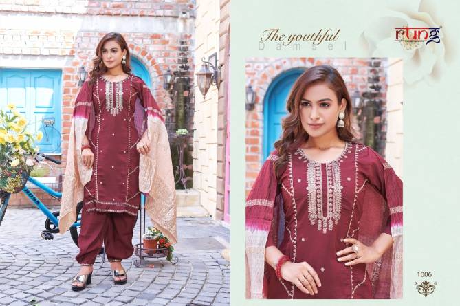 Afgani By Rung Embroidery Kurti With Bottom Dupatta Wholesale Market In Surat With Price